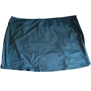 Jantzen Women's Swimsuit Size 14 Side Slit Swim Overskirt Blue A489050